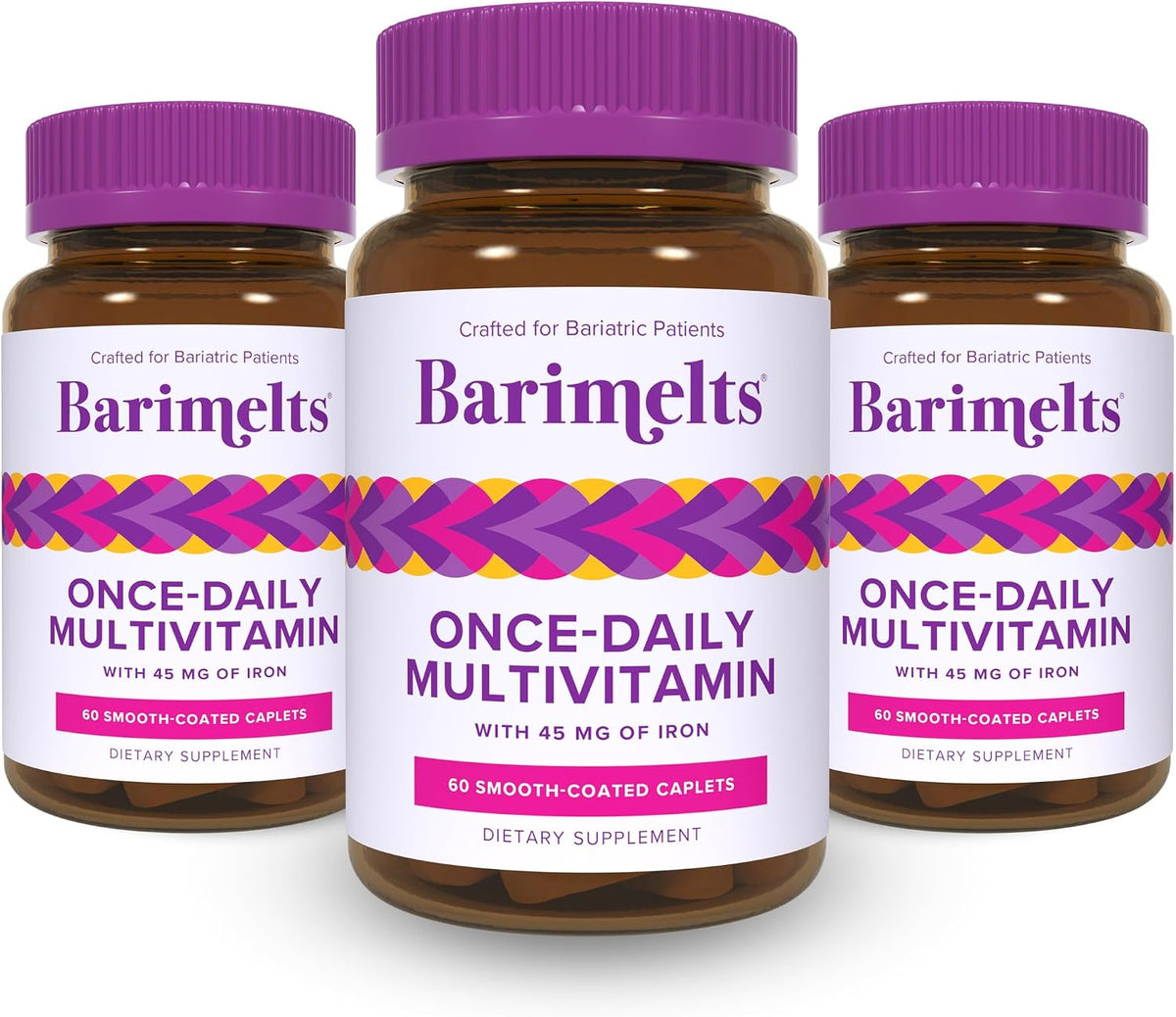 BariMelts Once Daily Bariatric Multivitamin with Iron - 60 Easy-Swallow Caplets (2-Month Supply) - görsel 9