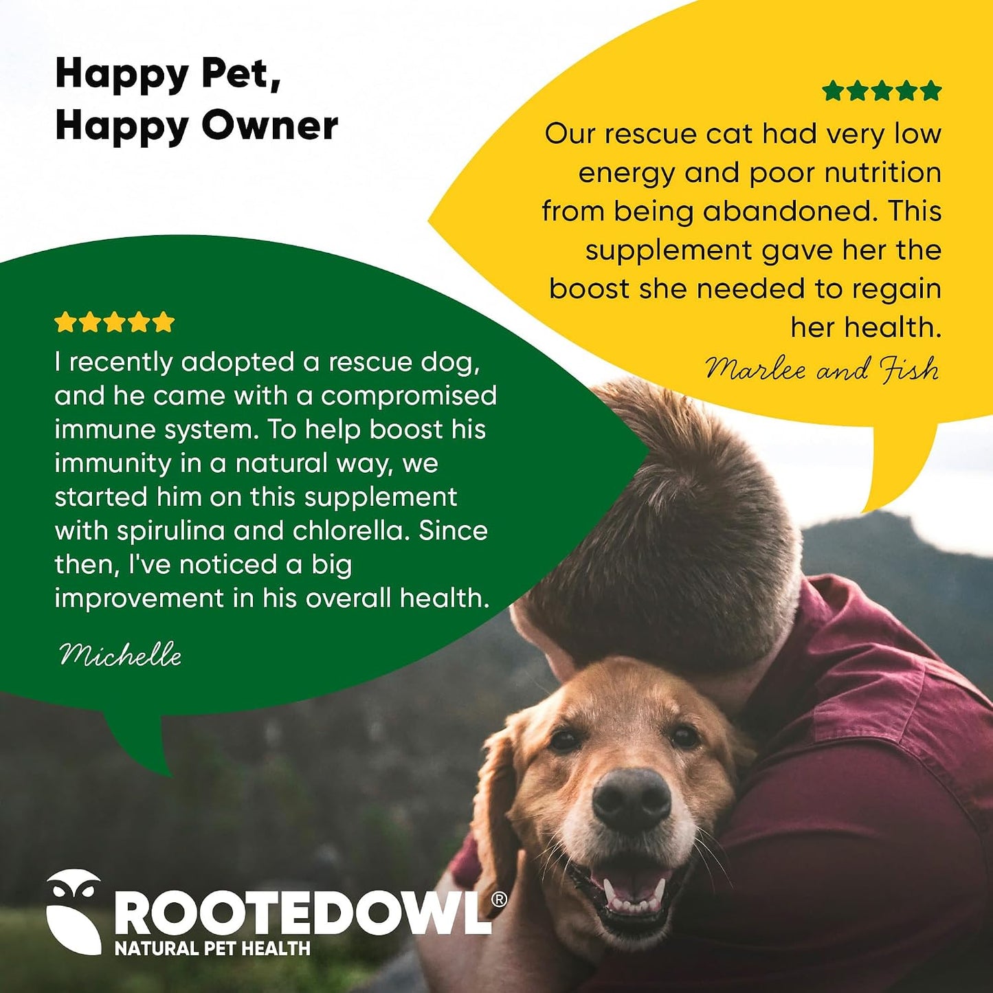 Rooted Owl® Blood Support for Dogs & Cats with Spirulina & Chlorella - görsel 7