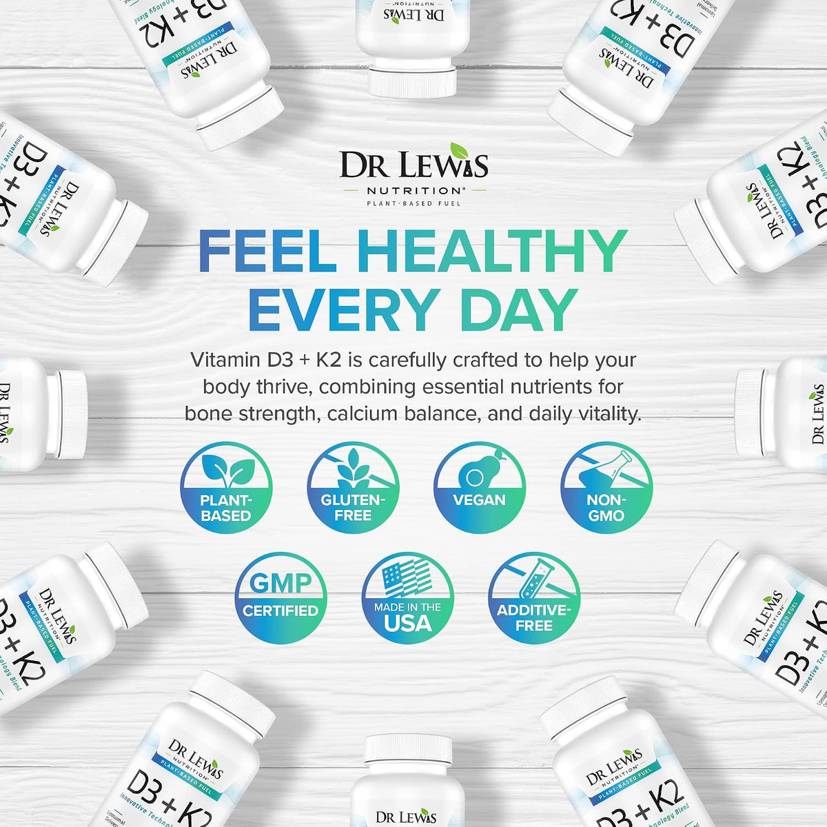 Liposomal Vitamins D3 + K2 Supplement – Doctor-Formulated, Plant-Based, 30 Chewable Vegan Tablets - görsel 8