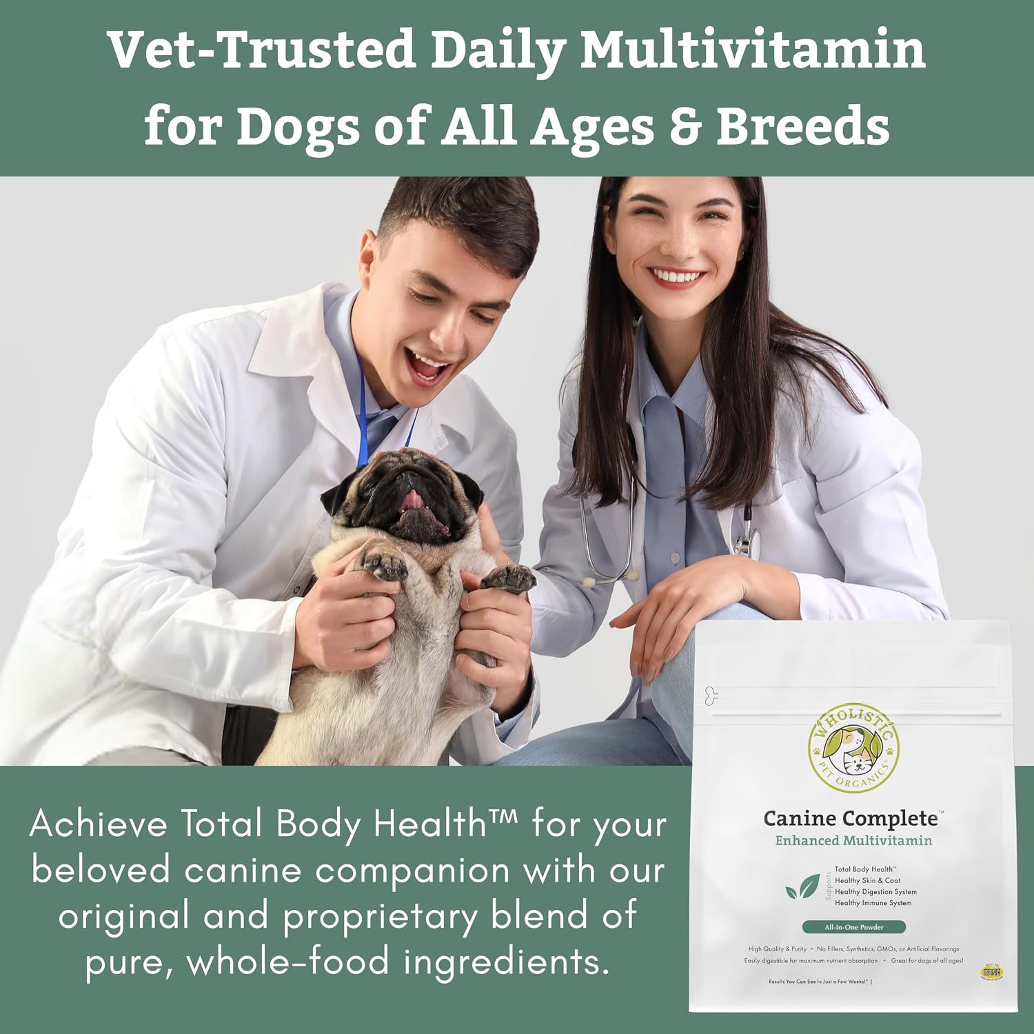 Wholistic Pet Organics Canine Complete Dog Multivitamin Powder, 1.8 kg - görsel 2