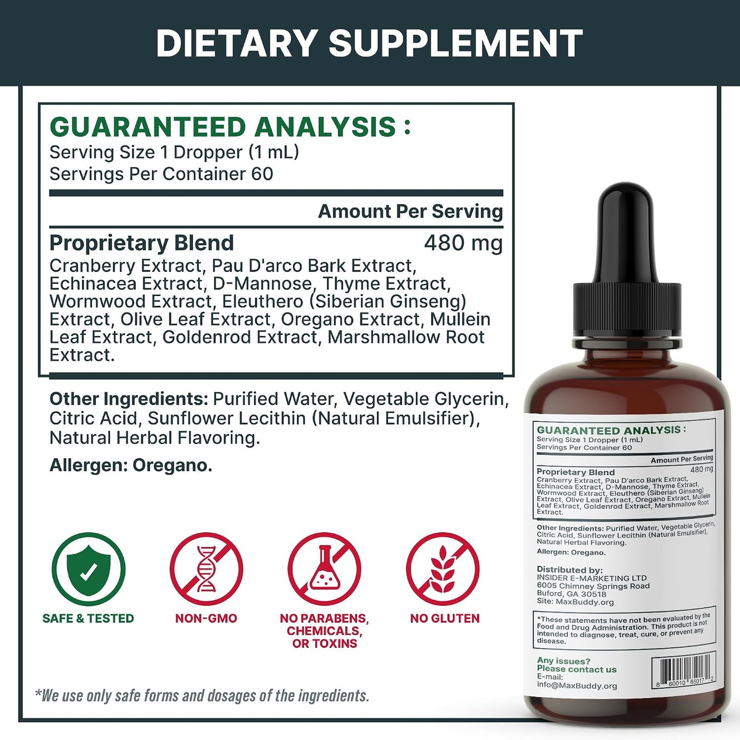 Natural Intestinal Defence Herbal Cleanser for Cats and Dogs – Broad Spectrum Gut Wellness & Digestive Support Liquid Drops by MaxBuddy - görsel 7