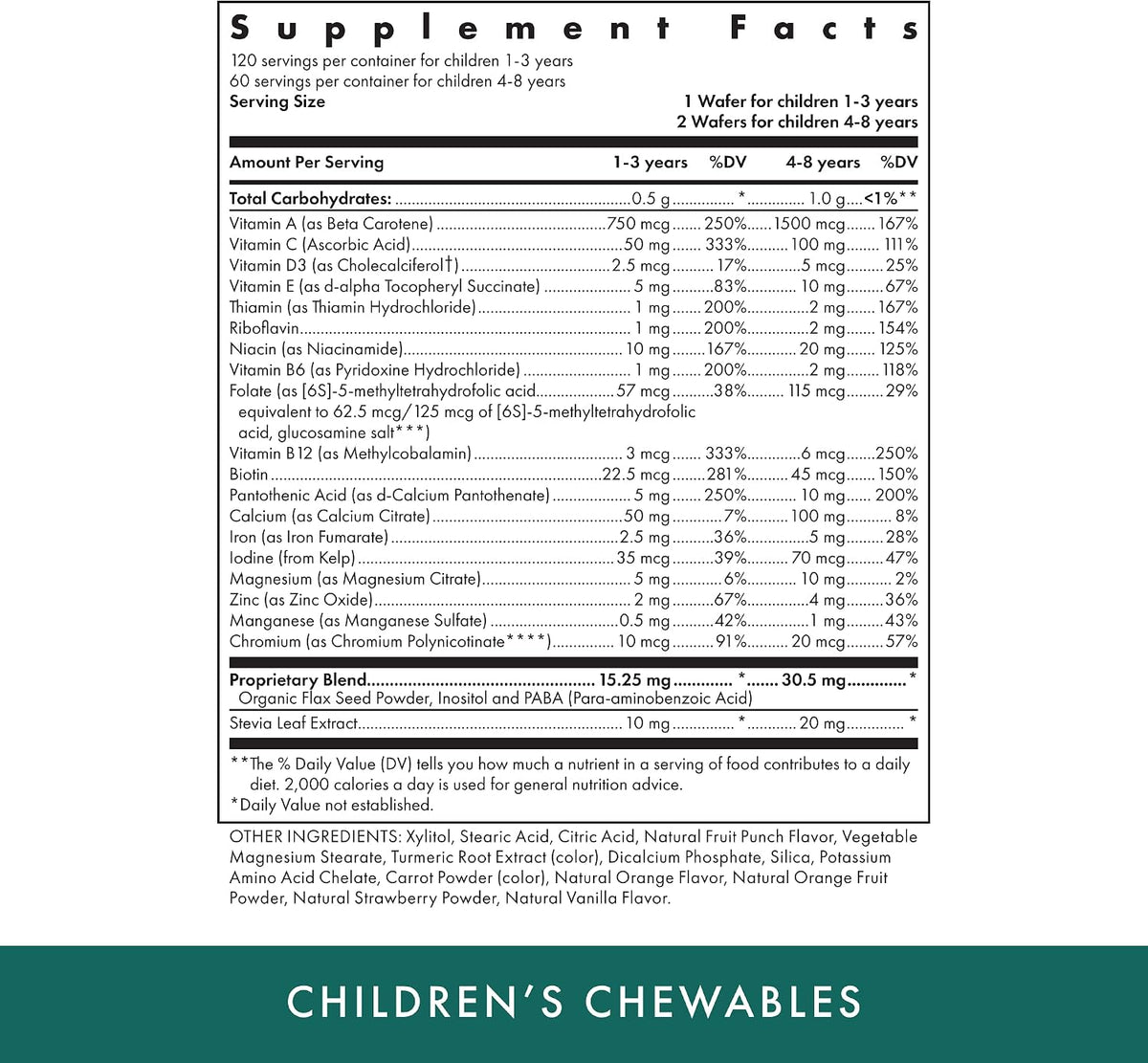 Michael's Health Children's Chewables - Multivitamin & Mineral Supplement - Fruit Punch Flavour - 120 Vegetarian Wafers - görsel 2