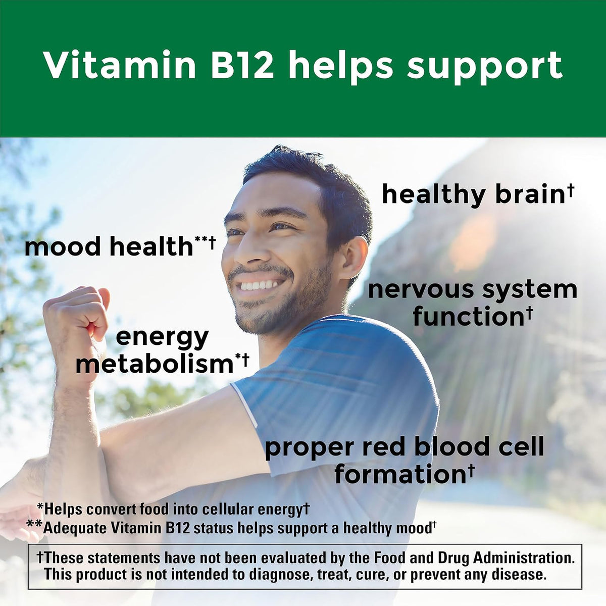 Nature Made Extra Strength Vitamin B12 2500 mcg, 60 Tablets - görsel 3