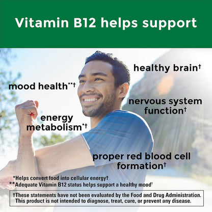 Nature Made Extra Strength Vitamin B12 2500 mcg, 60 Tablets