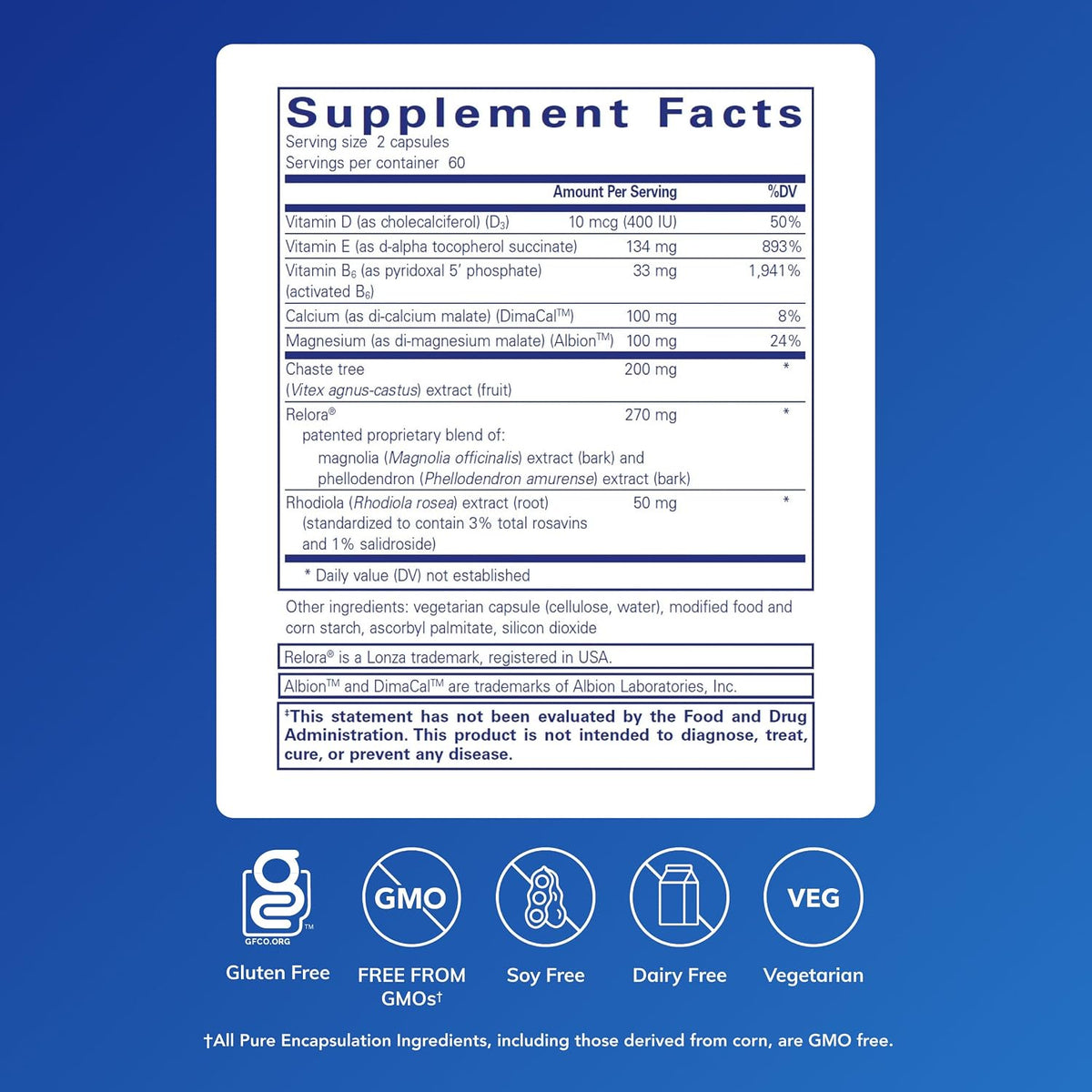 Pure Encapsulations PMS Essentials - Hypoallergenic Supplement for Menstrual Comfort, Fatigue and Cravings (120 Capsules) - görsel 2