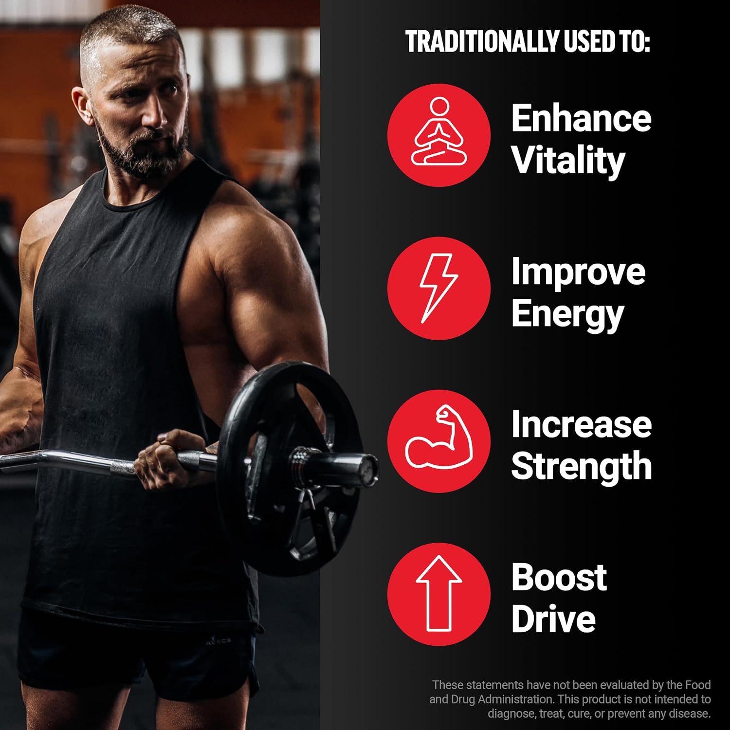 Force Factor Black Maca Gummies, 2-Pack, Black Maca Root to Enhance Male Vitality, Increase Energy & Strength, with BioPerine for Superior Absorption, Delicious Passion Berry Flavour, 120 Gummies - görsel 2