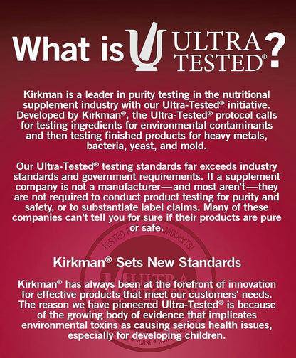 Kirkman Buffered Vitamin C Powder - Bio-Max Series - Unflavoured, Hypoallergenic, 7 oz