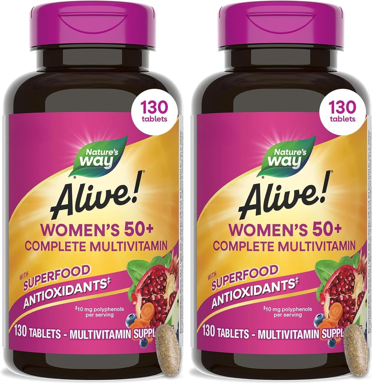 Nature's Way Alive! Women's 50 Plus Complete Multivitamin Tablets, 50 Tablets - görsel 10