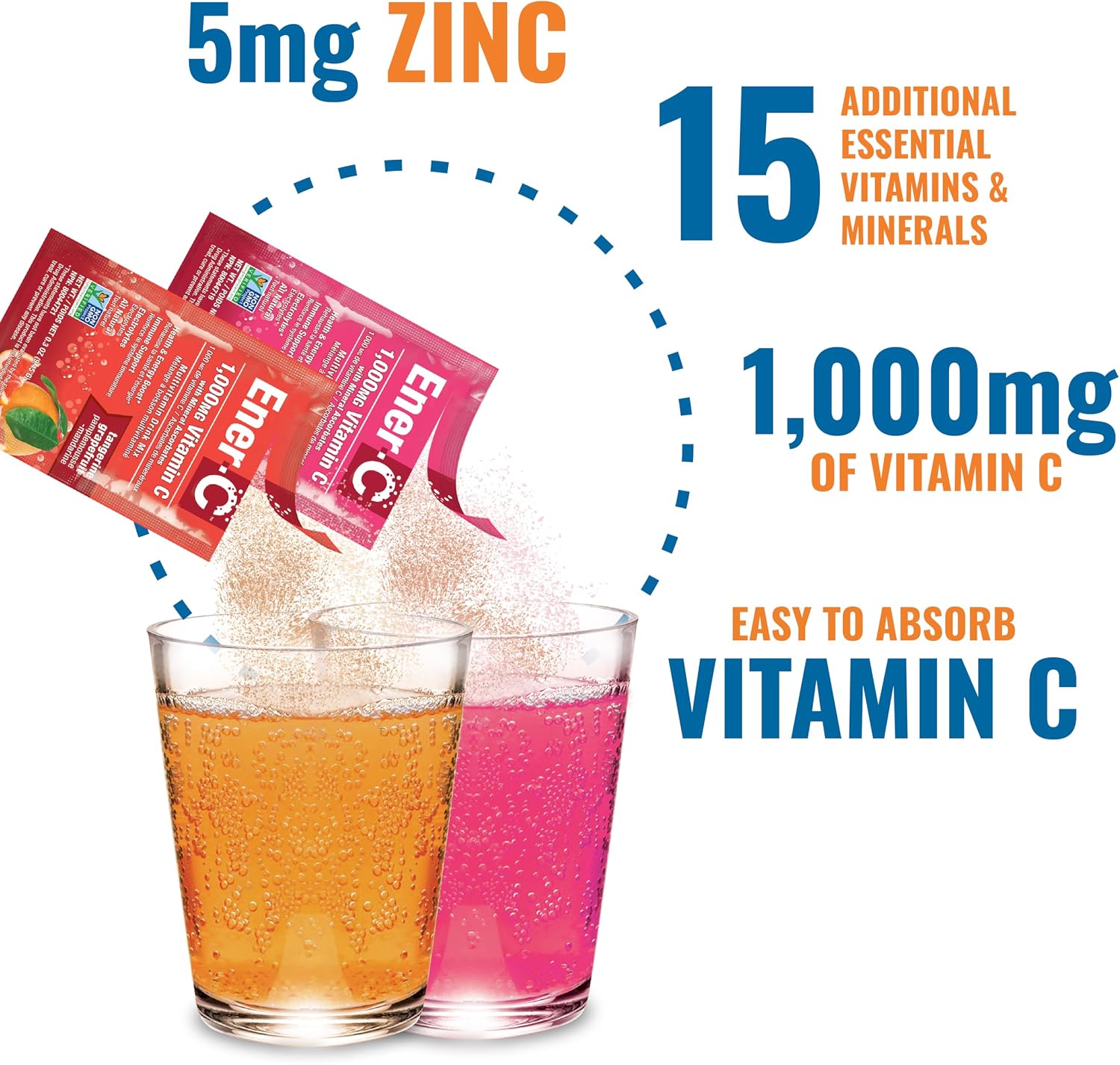 Ener-C Multivitamin Drink Mix – Healthy Energy Variety Pack, 30 Sachets - görsel 4