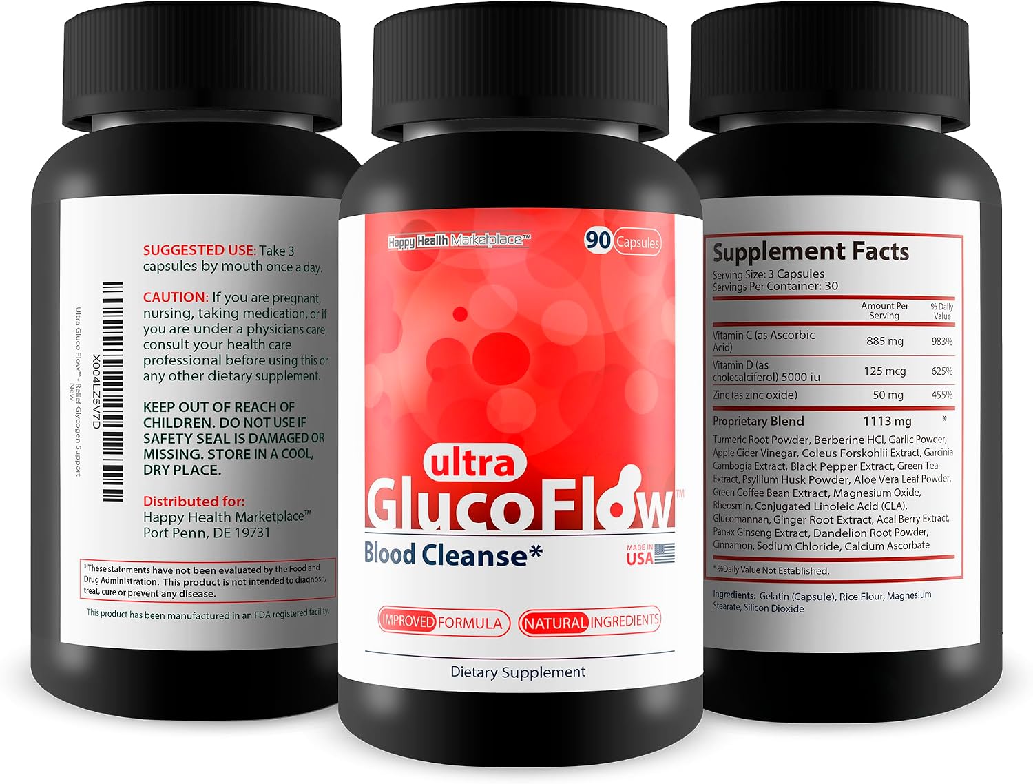 Ultra Gluco Flow - Improved Formula - Blood Cleanse Detox Support Capsules - görsel 4