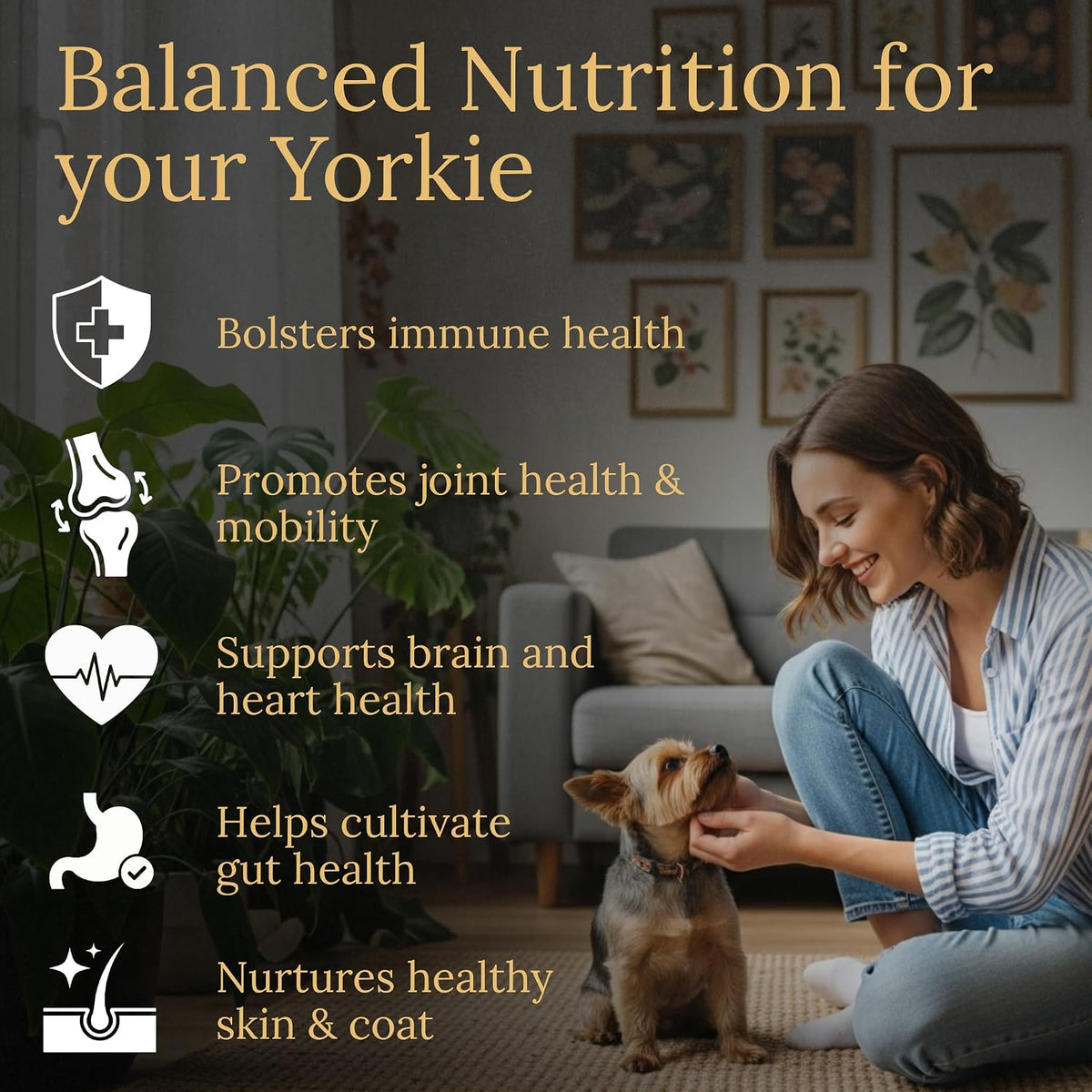 Prestige Breed Multivitamins, Balanced Nutrition for Your Yorkie, 90 Count, Made in the USA with Real Bacon - görsel 2