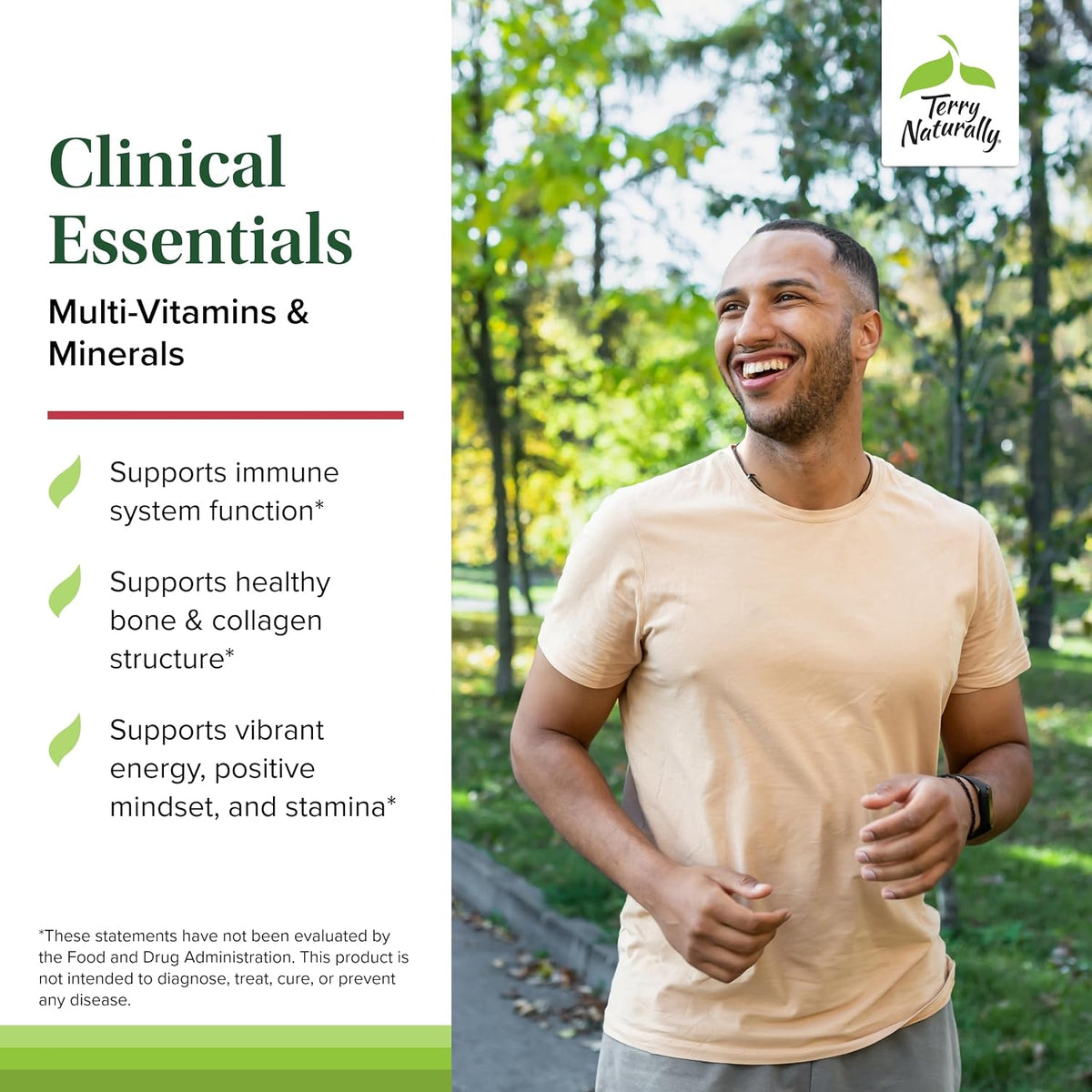 Terry Naturally Clinical Essentials - Multivitamin & Mineral Supplement with Chelated Minerals & B-Vitamins - 60 Tablets - görsel 3