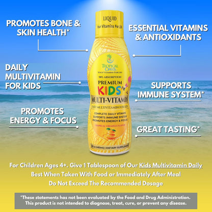 Tropical Oasis Premium Liquid Multivitamin for Kids - 473 ml (32 Servings)