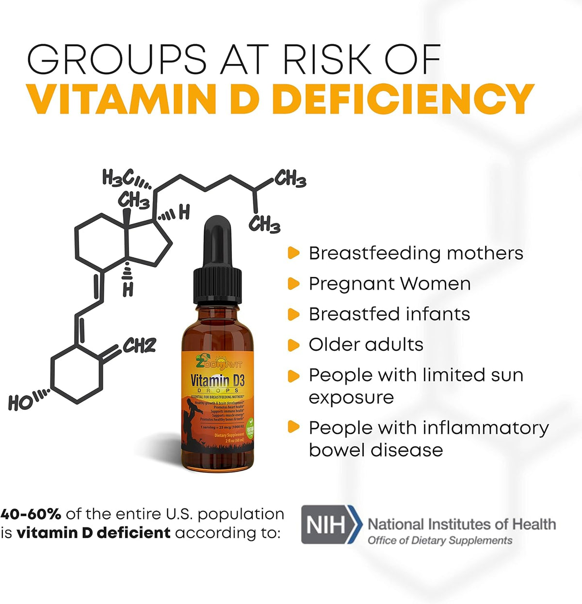 Zoomavit Vitamin D Drops – 1000 IU Liquid Vitamin D3 for Infants, Toddlers, Children & Adults, 59 ml - görsel 6