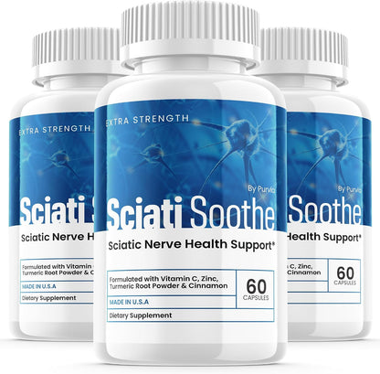 Sciatisoothe Nerve Health Supplement - 3 Pack (180 Capsules)