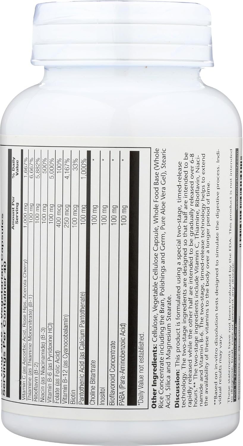 Solaray TwoStage Mega-B-Stress B-Complex, 120 Capsules - görsel 2