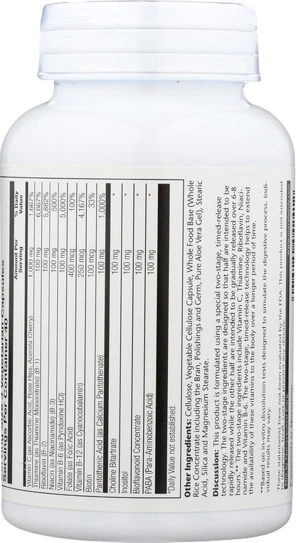 Solaray TwoStage Mega-B-Stress B-Complex, 120 Capsules