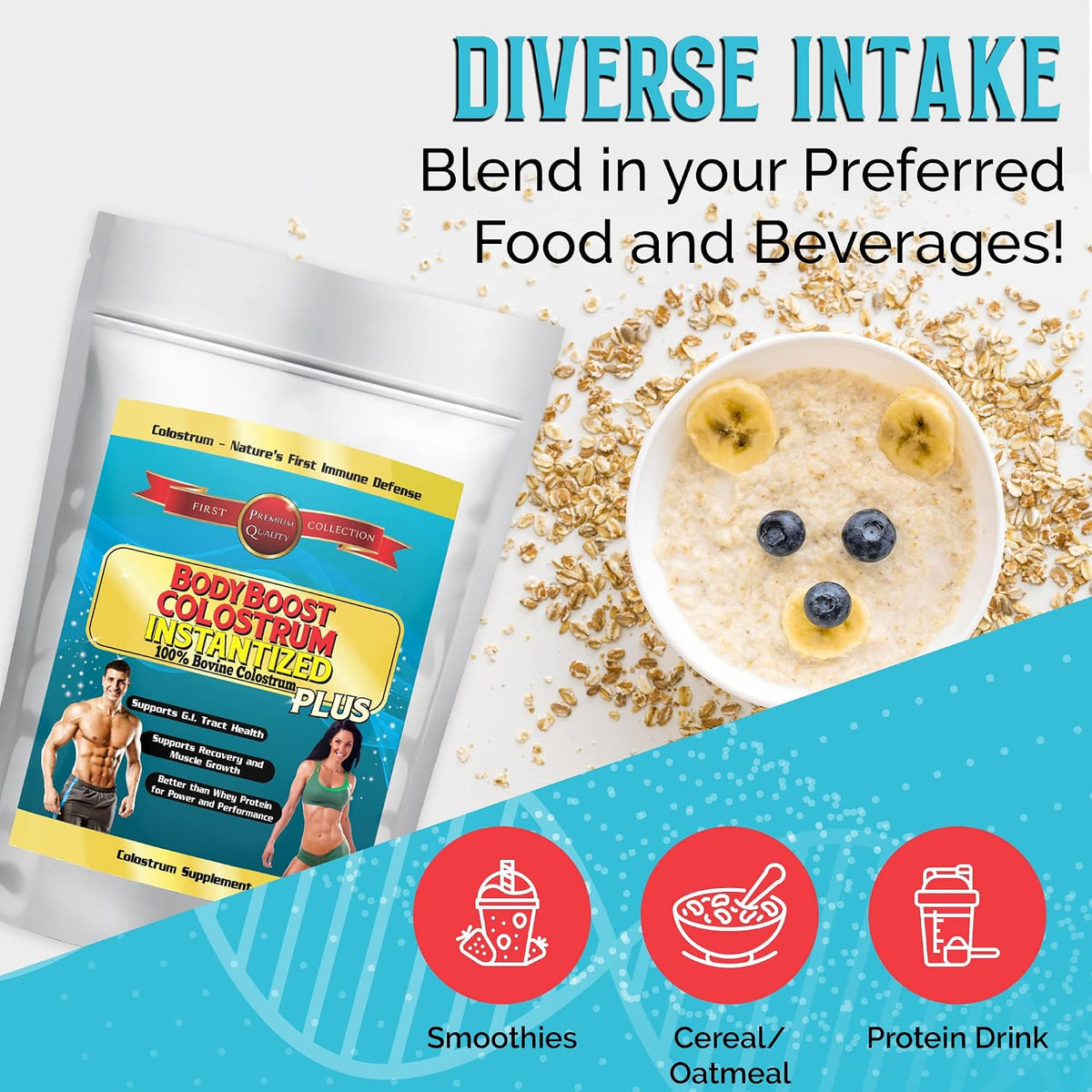 BodyBoost Instantised Colostrum Whole – 99.5% Bovine Colostrum Powder, Immune & Gut Health Support, 454 g - görsel 7