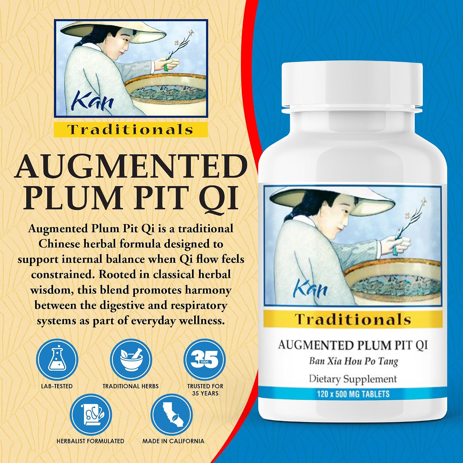 Kan Herbs - Augmented Plum Pit Qi 120 tabs - görsel 2