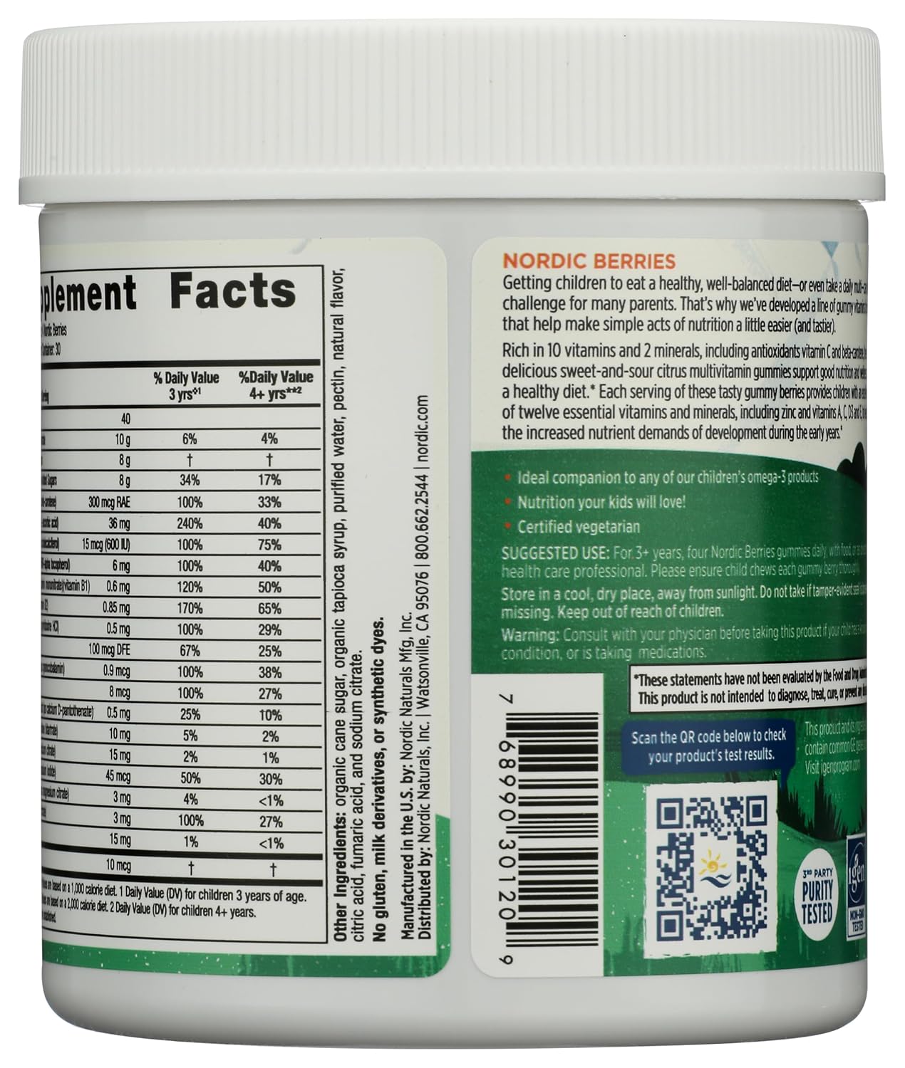 Nordic Naturals Nordic Berries Gummy Multivitamin, 120 Count - görsel 2