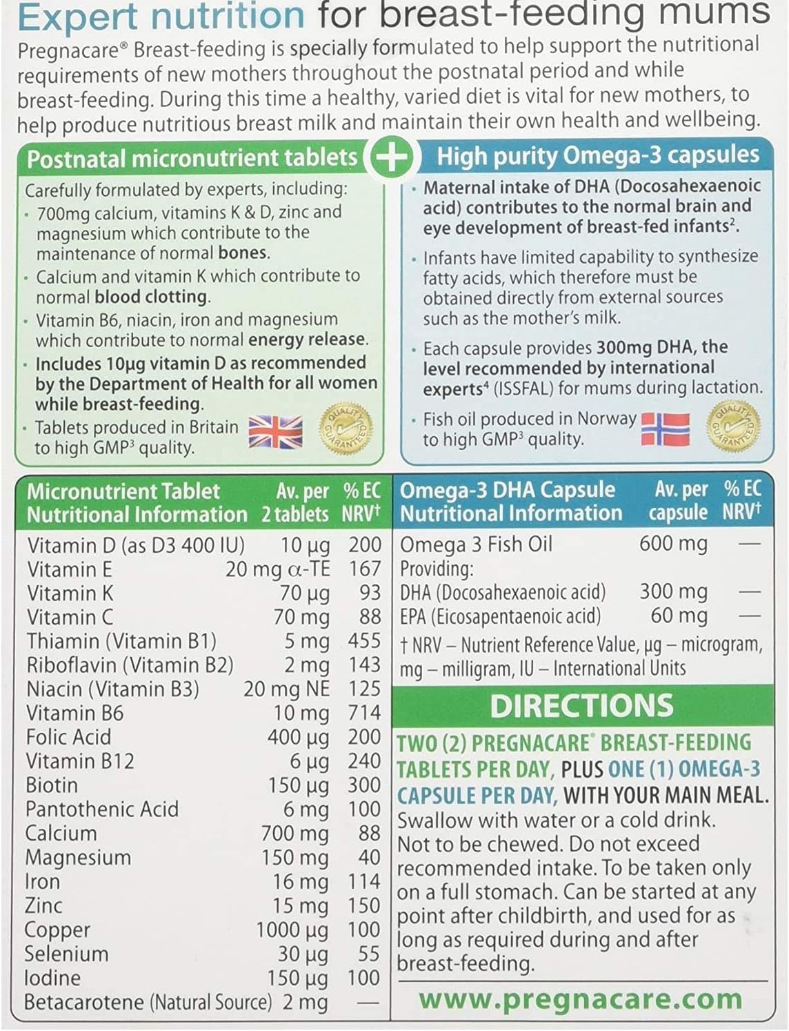 Pregnacare Breastfeeding Multivitamin - 56 Tablets & 28 Capsules - görsel 3