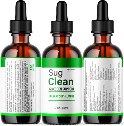 Sug Clean Drops - Premium All-Natural Food Supplement, 5 Bottles