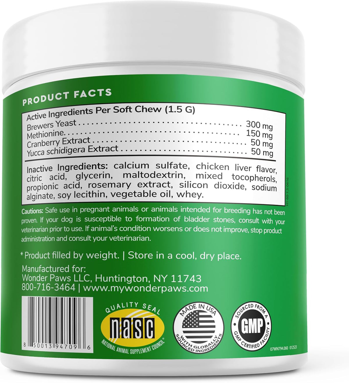 Wonder Paws Grass Hero, Grass Burn Spot Chews – Dog Urine Lawn Saver with Cranberry & Methionine – 60 Soft Chews - görsel 2