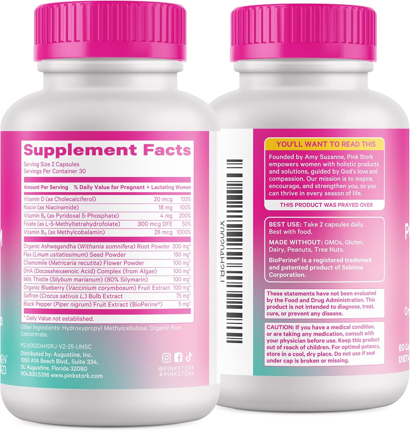 Pink Stork Postpartum Mood Support, 120 Capsules - görsel 8