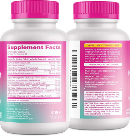 Pink Stork Postpartum Mood Support, 120 Capsules