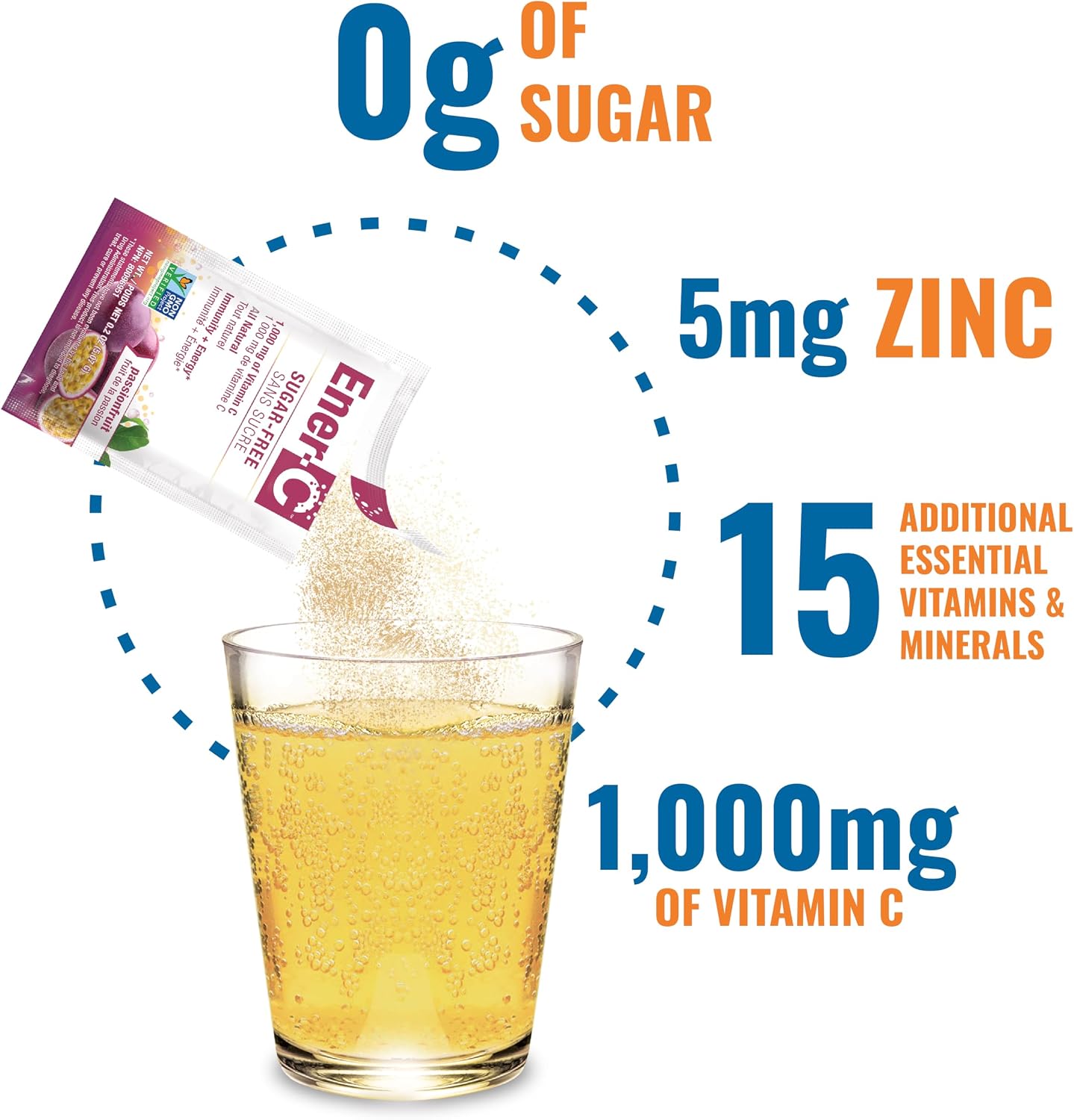 Ener-C Sugar Free Multivitamin Drink Mix - Passionfruit, 30 Count - görsel 4