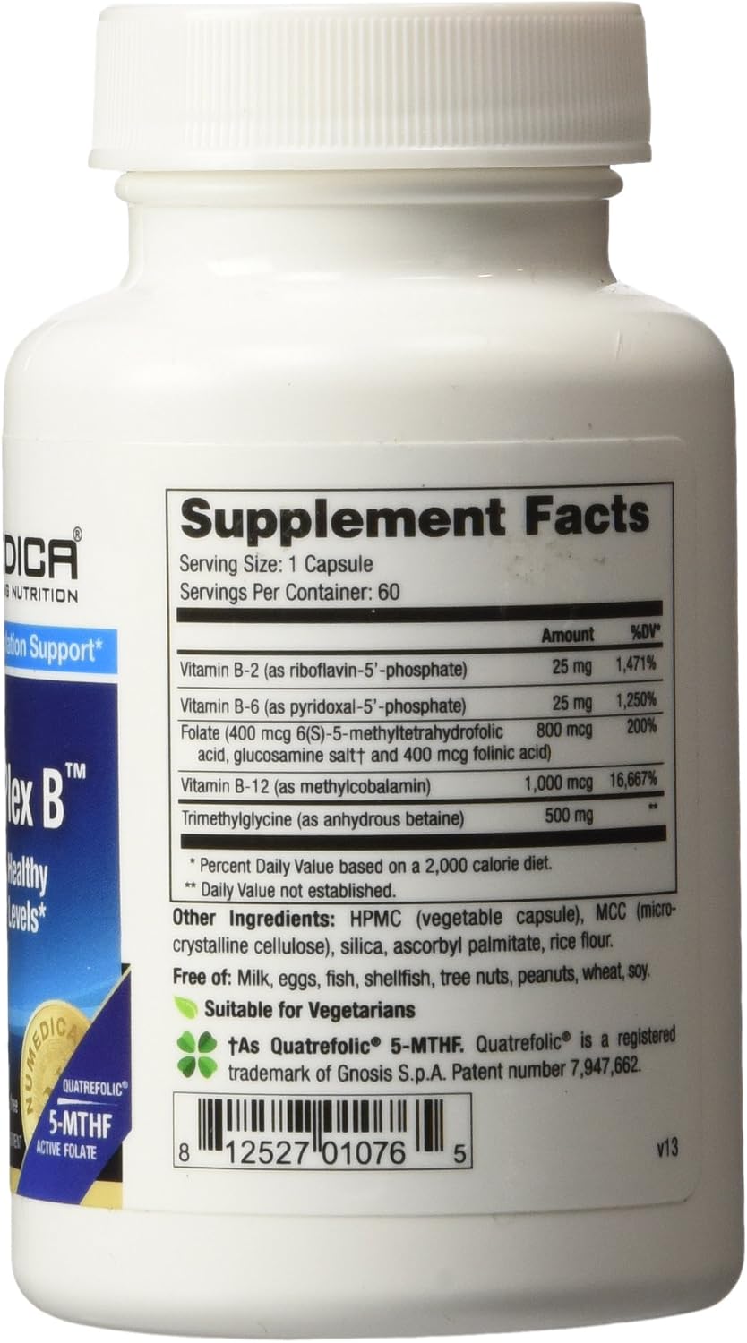 NuMedica Methyl-Plex B 60 Vegetable Capsules - görsel 2