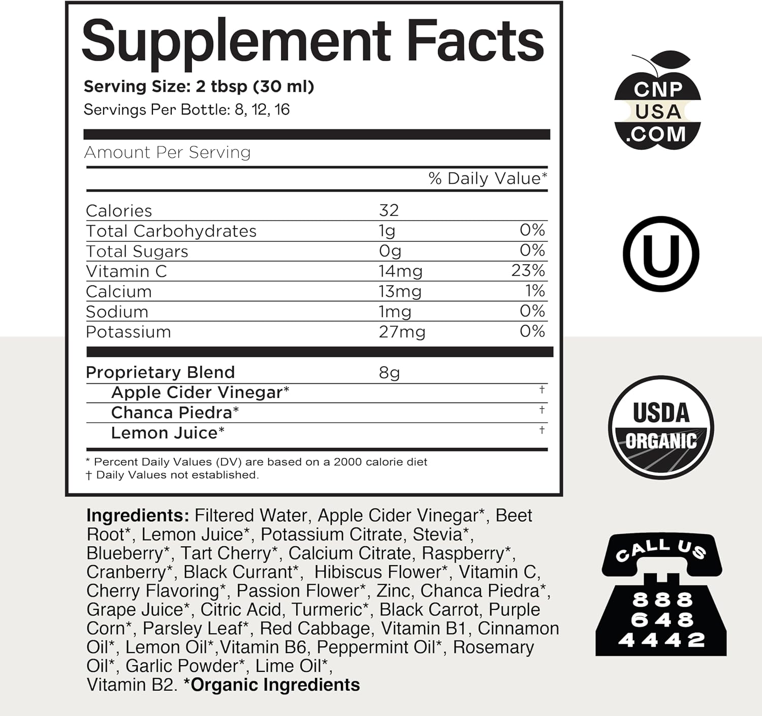 Complete Natural Products Kidney Complete - 16 fl oz (473 ml) Liquid Kidney Support Supplement with Apple Cider Vinegar, Lemon and Organic Chanca Piedra - görsel 2