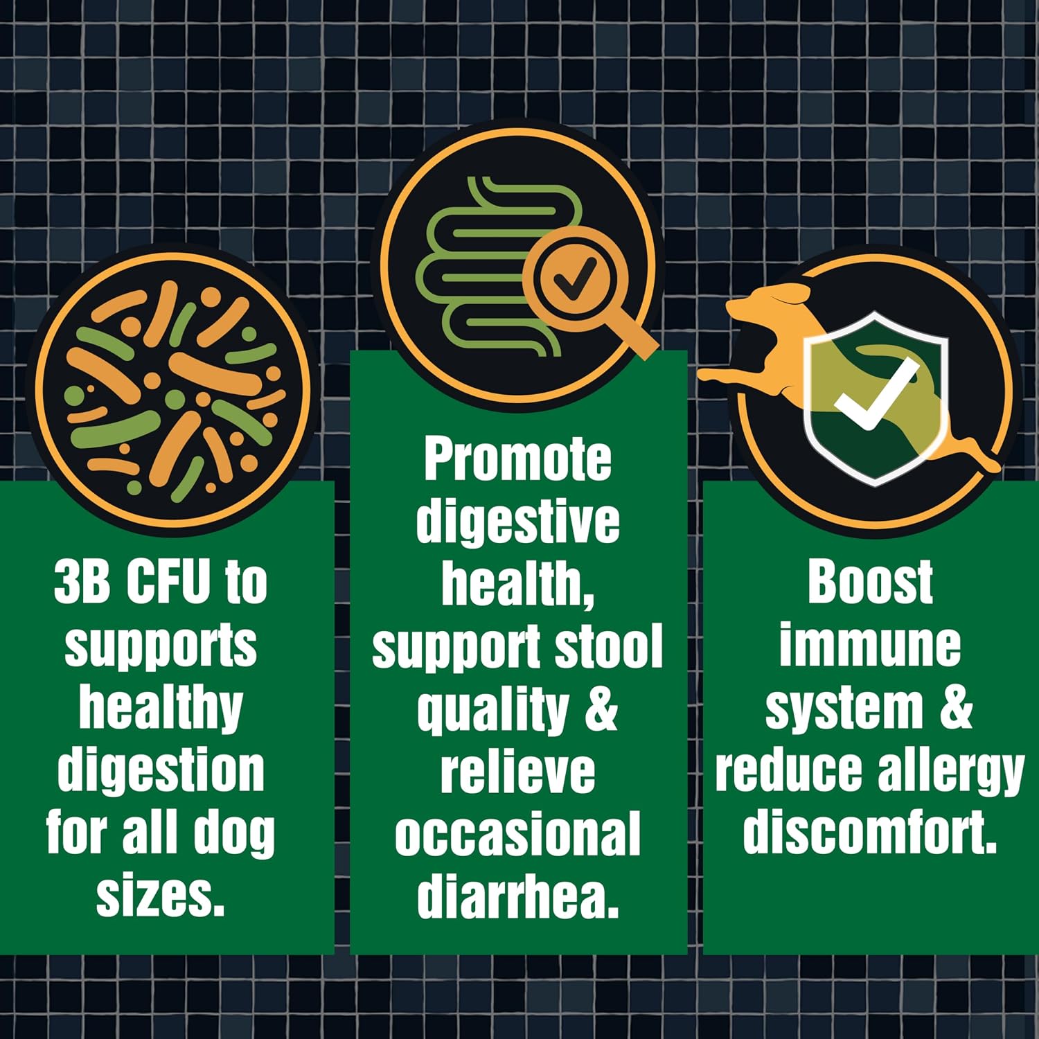 Army Soldier Owned Dog Probiotics for Yeast, Itchy Skin & Itchy Ears, Dog Allergy Support, Digestive Health, Occasional Diarrhoea & Immune Support, 3 Billion CFU, 60 Yummy Chewables - görsel 6