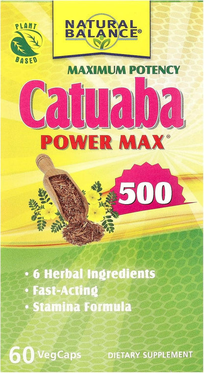 Natural Balance Maximum Potency Catuaba Power Max 500, 60 Veggie Capsules