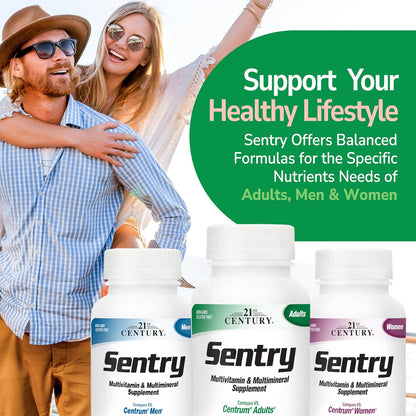 Sentry Adult Multivitamin & Multimineral Supplement, 300 Tablets