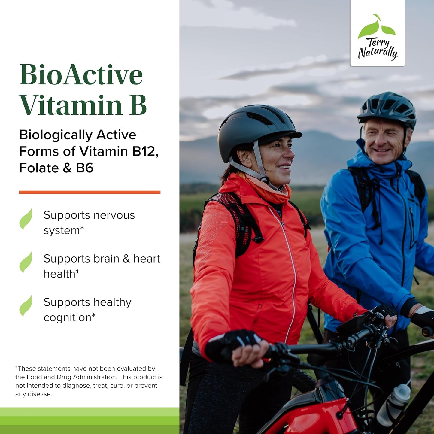 Terry Naturally BioActive Vitamin B - 60 Capsules - Biologically Active Forms of B12, Folate and B6 - Non-GMO, Vegan, Gluten-Free - görsel 3