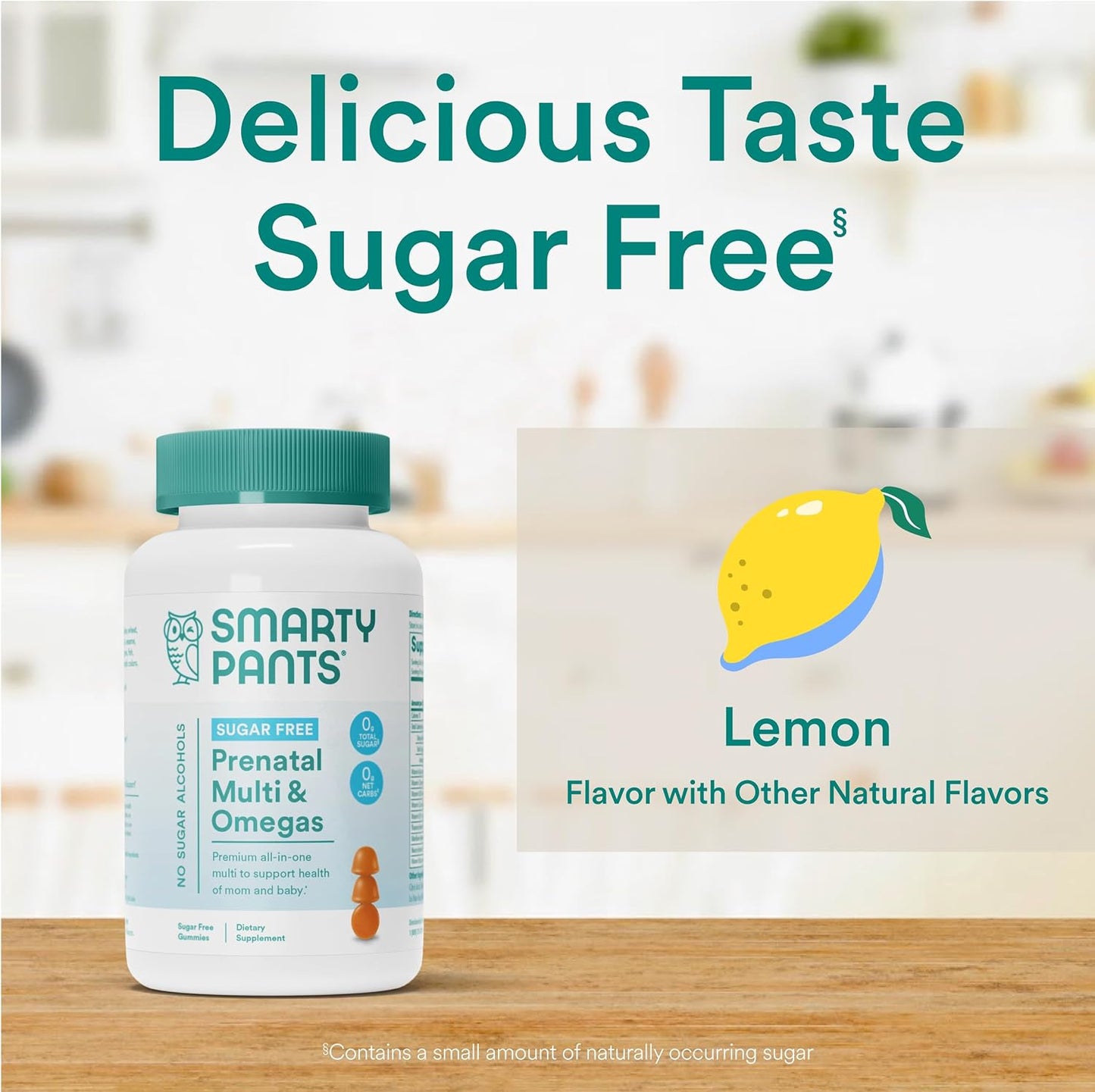 SmartyPants Prenatal Sugar Free Multivitamin Gummies with Methylfolate & Omega 3 - görsel 5