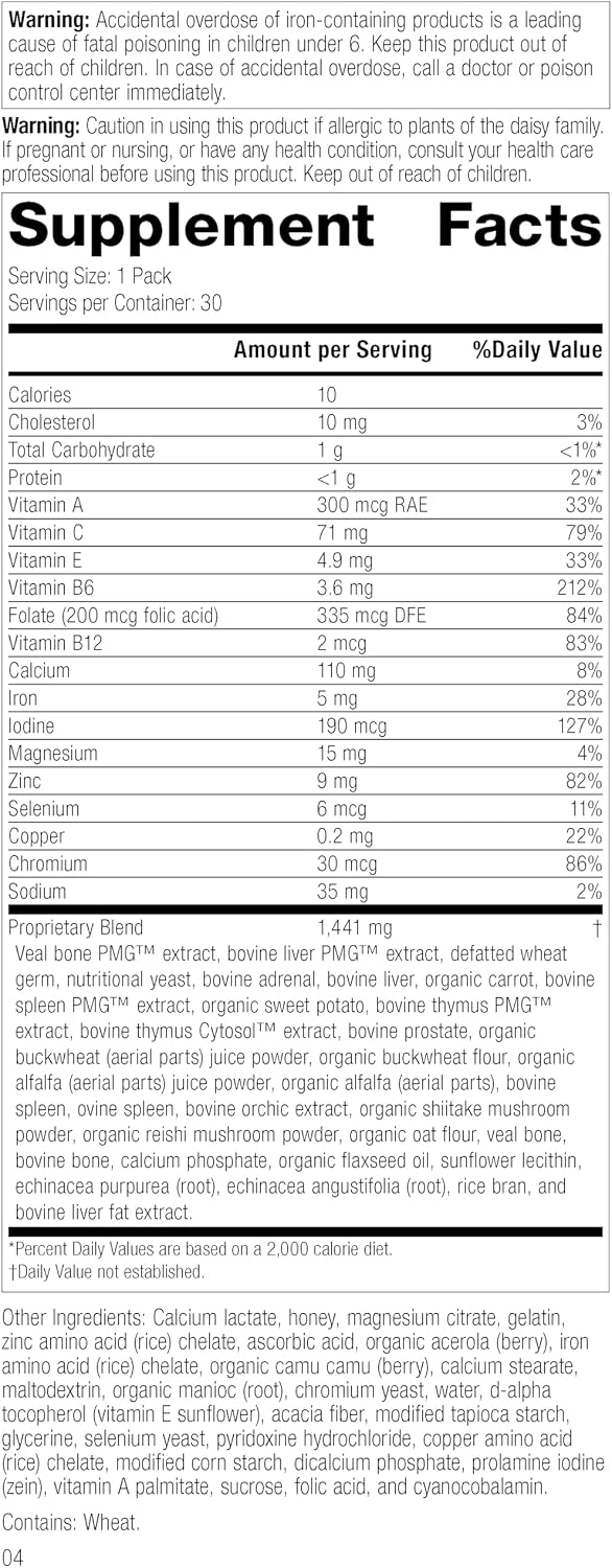 Standard Process Immune System Health Pack - Supports Immune, Bone & Skin Health - Non-Dairy & Non-Soya - 30 Packs (10-Day Supply) - görsel 2
