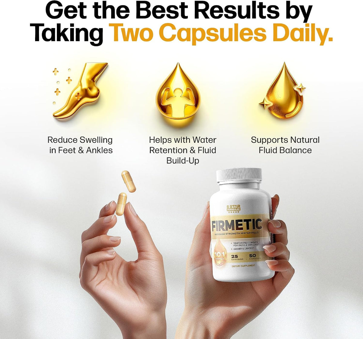 Firmetic Water Tablets – Natural Diuretic for Swelling & Fluid Retention - görsel 2