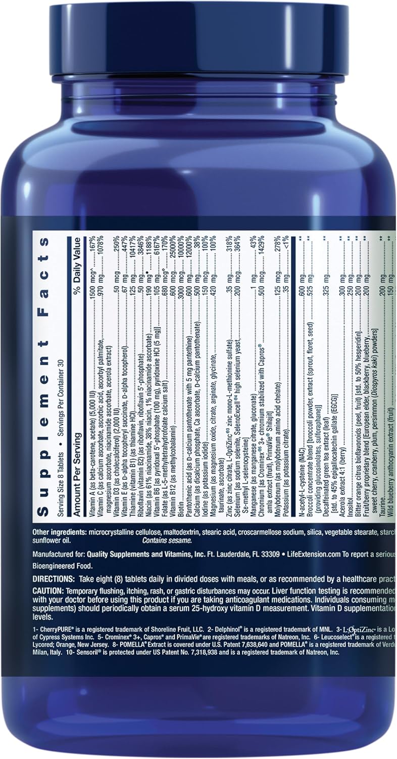 Life Extension Mix™ Tablets Without Copper – High Potency Vitamin, Mineral, Fruit & Vegetable Formula - görsel 2