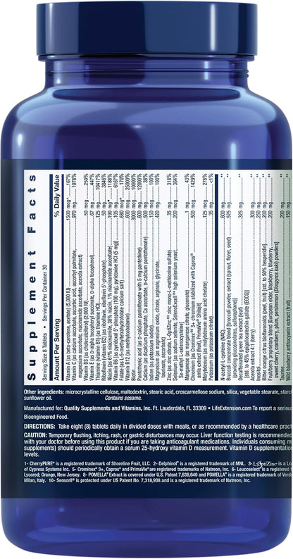 Life Extension Mix™ Tablets Without Copper – High Potency Vitamin, Mineral, Fruit & Vegetable Formula