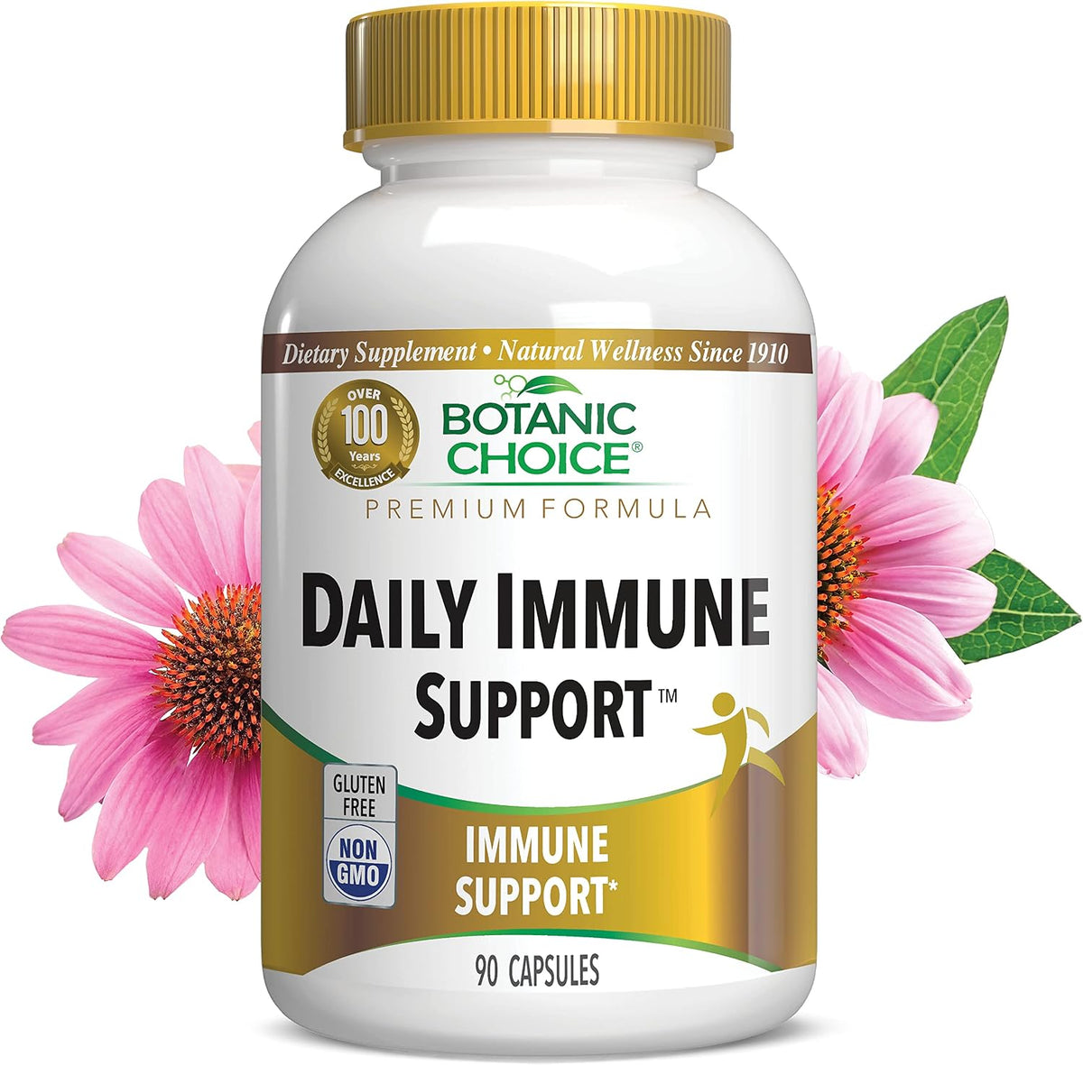 Botanic Choice Daily Immune Support - with Vitamin C, Zinc, and Echinacea for Adults - 90 Capsules - görsel 1