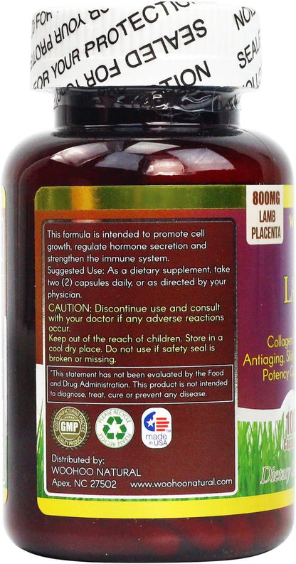 Woohoo Natural DNA Lamb Placenta 100 Capsules