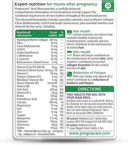 Vitabiotics Pregnacare New Mum Postnatal Vitamins - 56 Tablets
