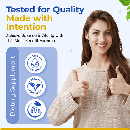 LIIZONE Complex Sea Moss Capsules with Ashwagandha, Turmeric & Vitamin C, 60 Capsules