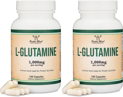 L-Glutamine Capsules (1000mg, 120 Capsules) – Double Wood Supplements