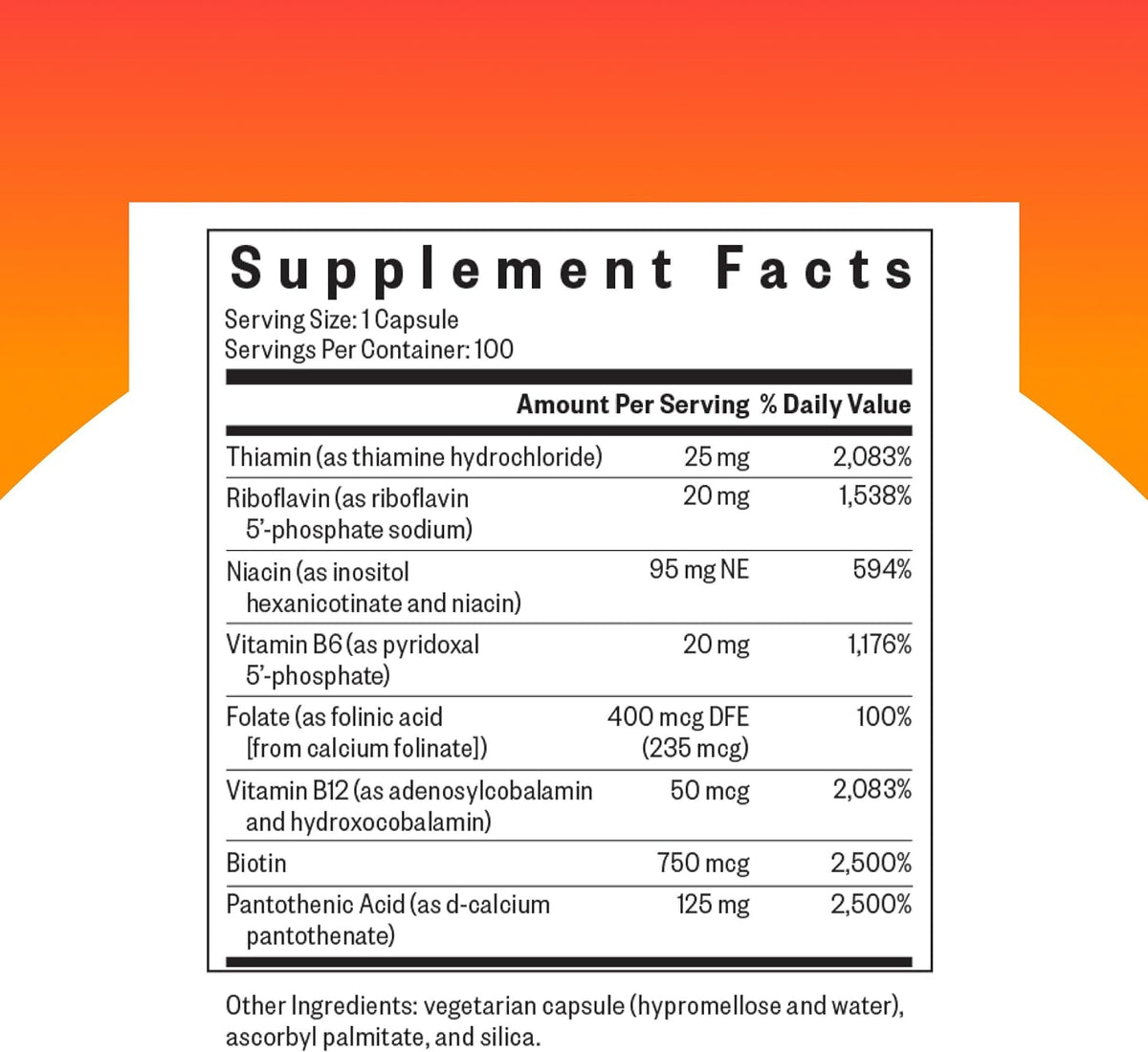 Seeking Health B Complex MF - Vitamin B Complex with Folate, Niacin, & Folinic Acid - Support Energy & Immune System Health with B Vitamins - 100 Capsules - görsel 2