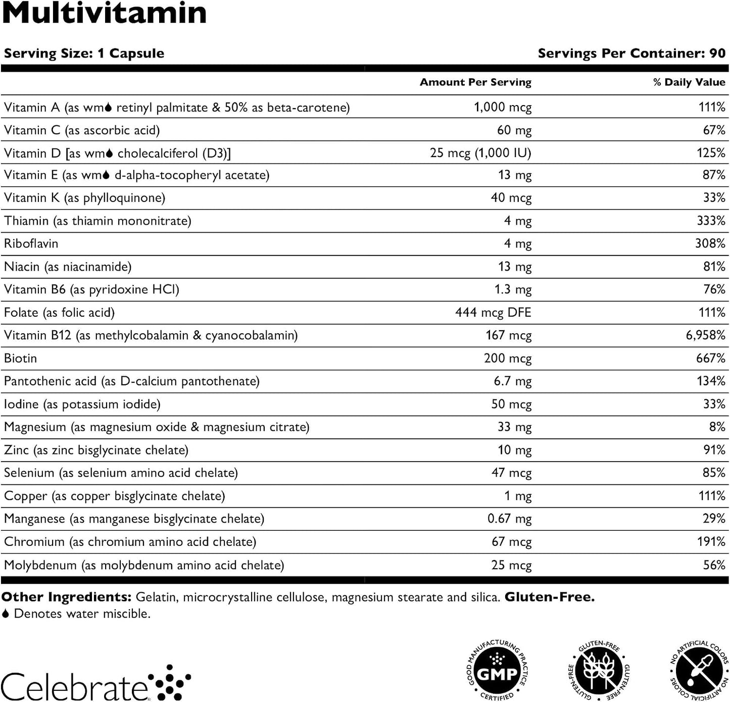 Celebrate Vitamins Bariatric Multivitamin, Iron Free - Post Gastric Bypass & Sleeve Gastrectomy Supplement for Men & Women (90 Capsules) - görsel 3