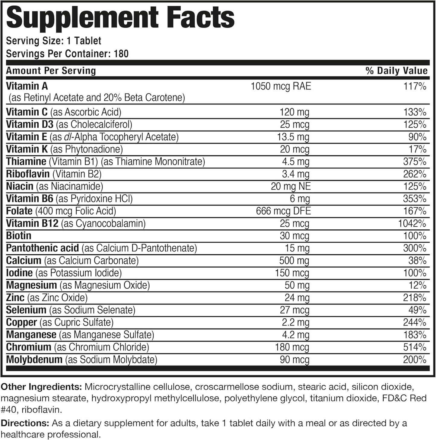Bronson ONE Daily Women's 50+ Complete Multivitamin Multimineral - 180 Tablets - görsel 8