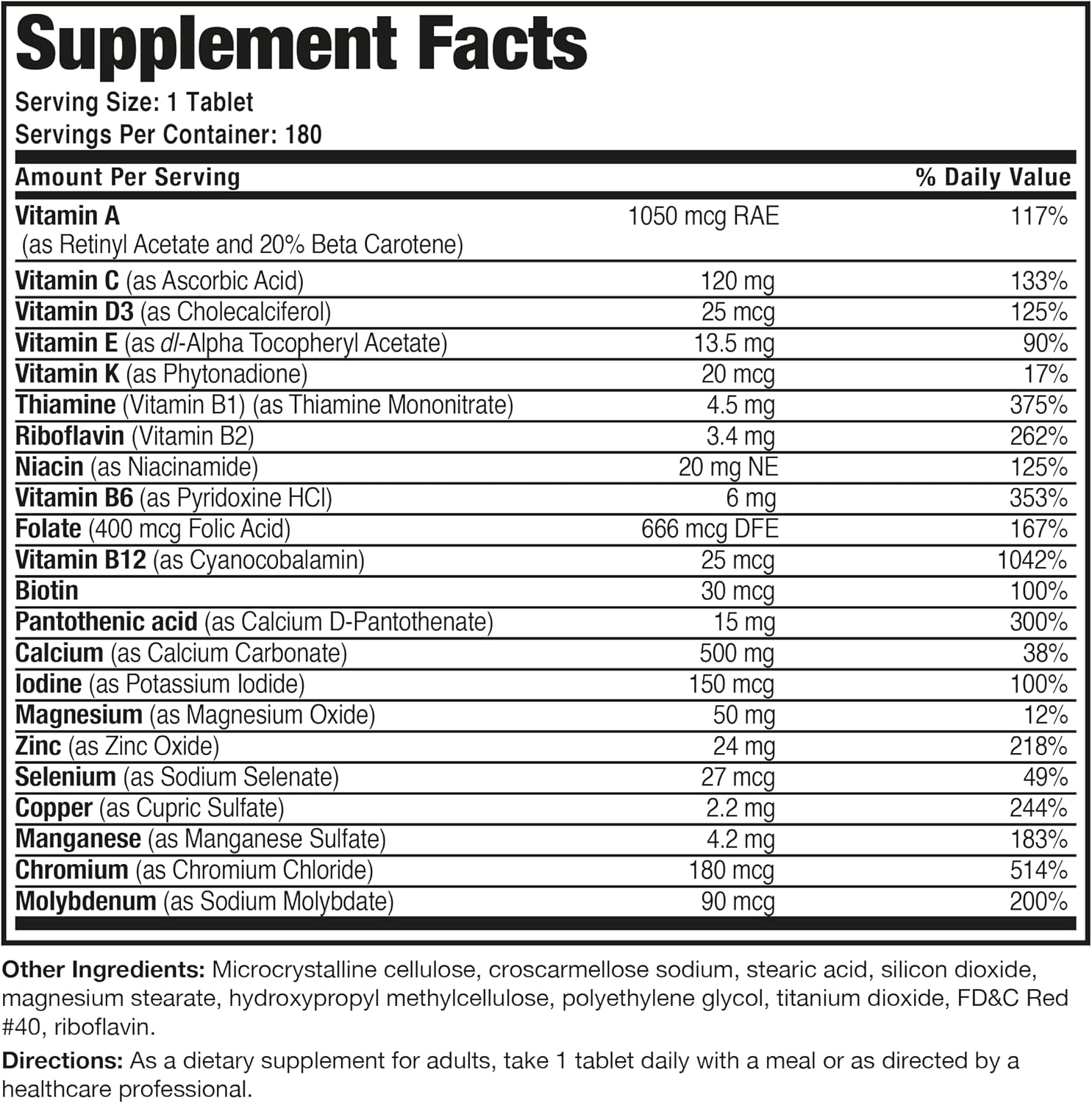 Bronson ONE Daily Women's 50+ Complete Multivitamin Multimineral - 180 Tablets - görsel 8